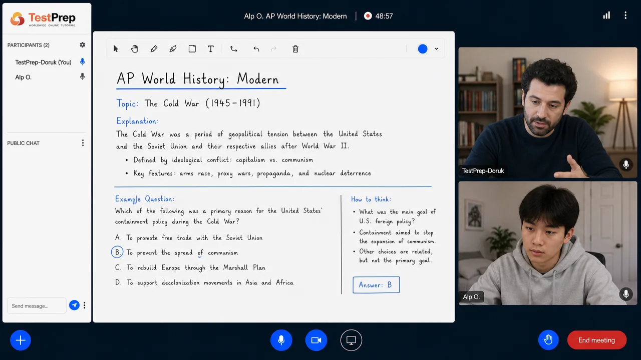 AP World History — one-to-one lesson