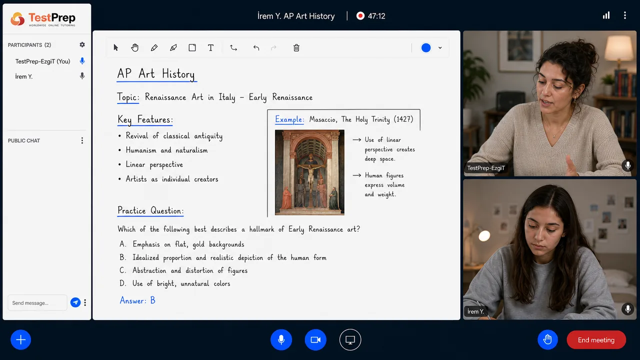 AP Art History — one-to-one lesson