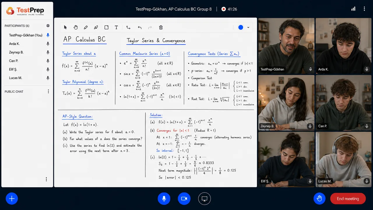 AP Calculus BC — group lesson