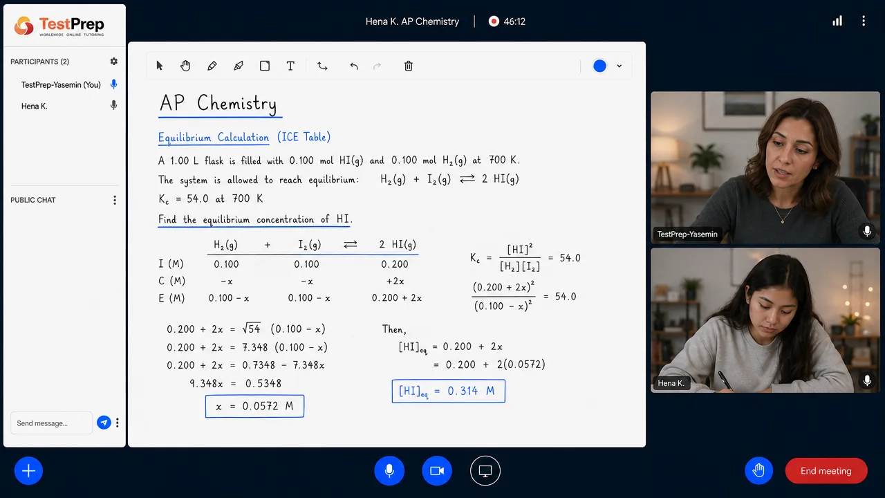 AP Chemistry — one-to-one lesson