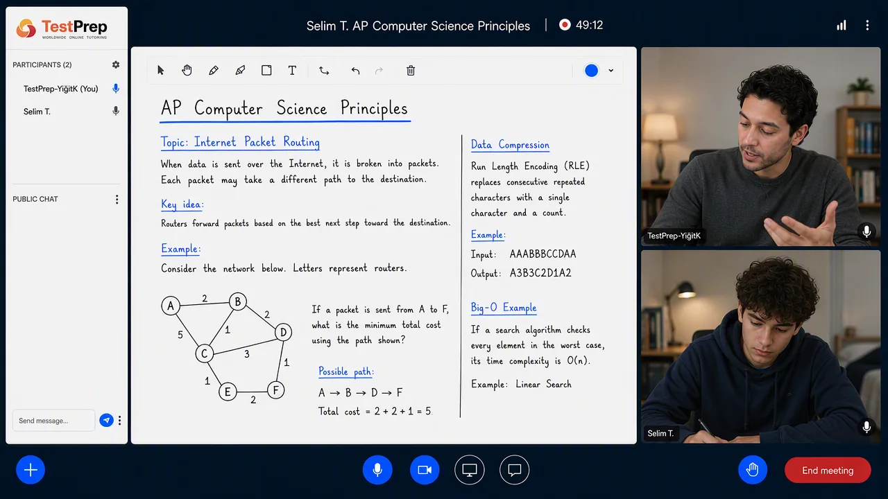 AP Computer Science Principles — one-to-one lesson