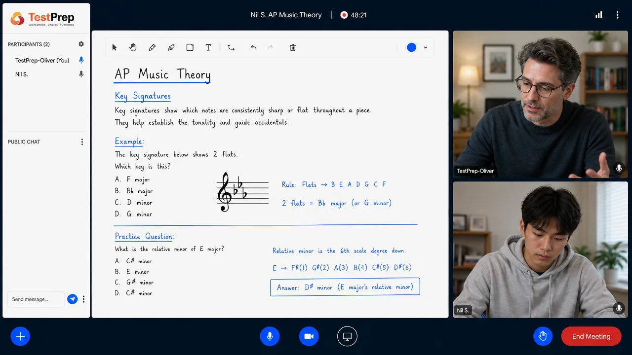 AP Music Theory — one-to-one lesson