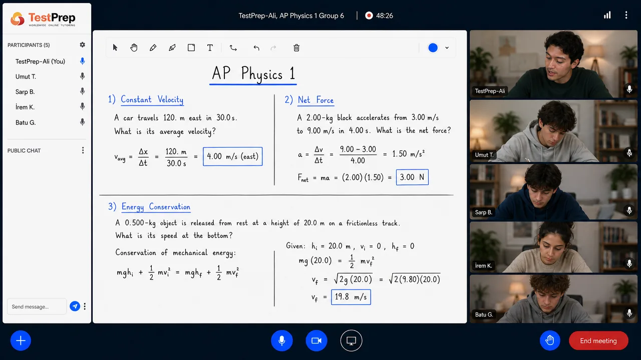 AP Physics 1 — group lesson