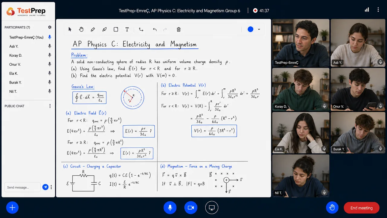 AP Physics C: Electricity and Magnetism — group lesson