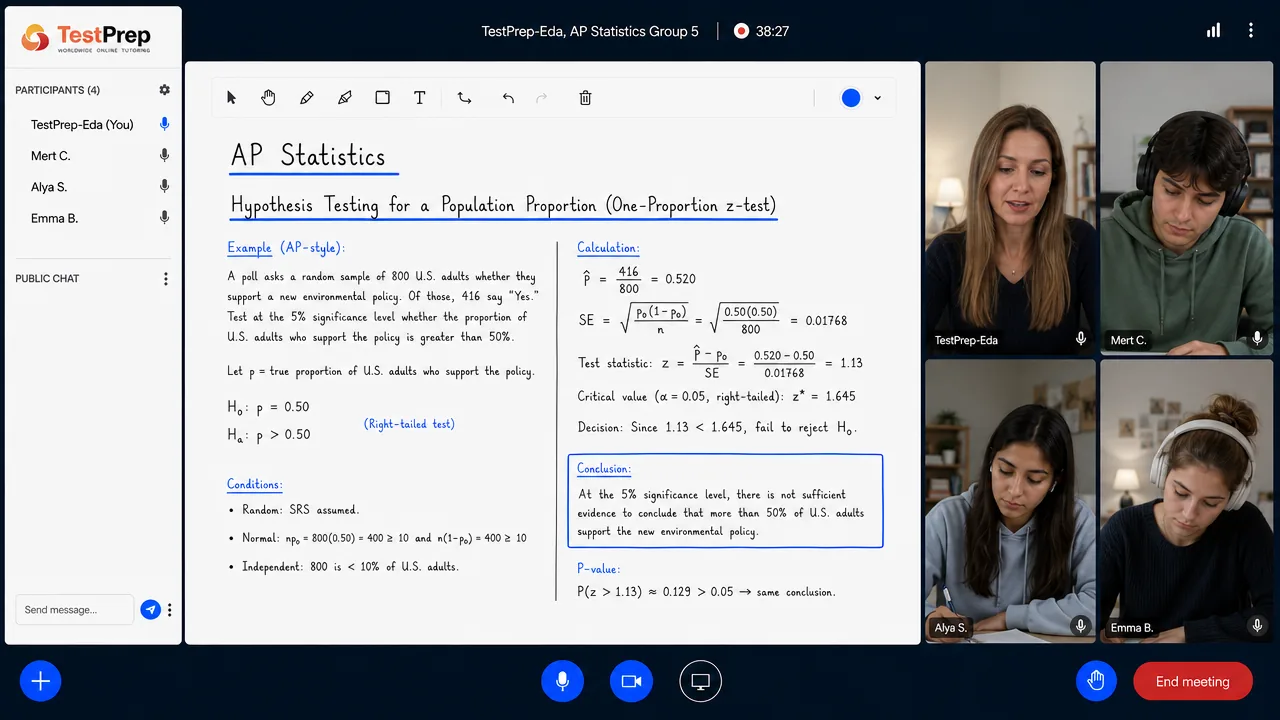 AP Statistics — group lesson