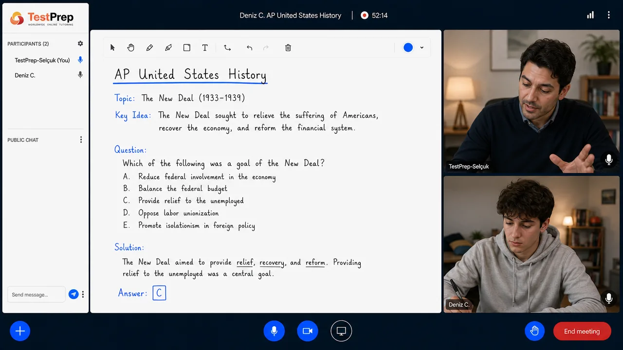 AP United States History — one-to-one lesson